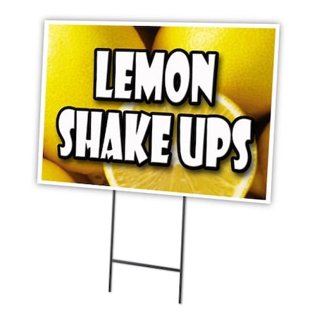 Lemon Shake Ups Yard Sign & Stake Outdoor Plastic Coroplast Window